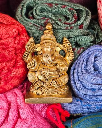 Statuetta Ganesha in ottone vintage – divinità 