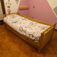 Letto singolo con secondo letto estraibile