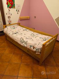 Letto singolo con secondo letto estraibile