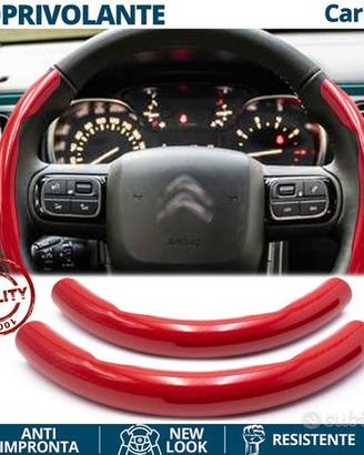 COPRIVOLANTE per CITROEN FIBRA CARBONIO Rosso