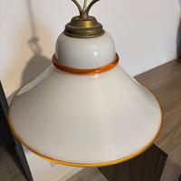 Lampadario in vetro vintage, anni 70