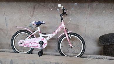 Bici bimba / ragazza rosa "Fairy" con parafanghi

