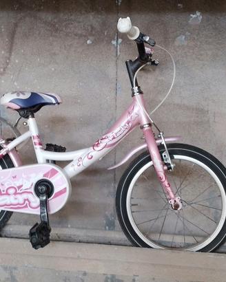 Bici bimba / ragazza rosa "Fairy" con parafanghi

