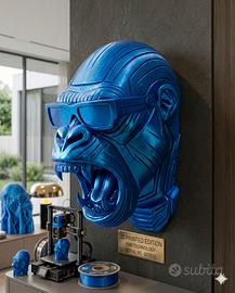 scultura da muro gorilla L=22 cm