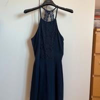 Vestito estivo blu navy con pizzo