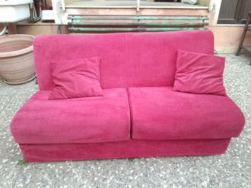 Divano letto a 2 posti rosso