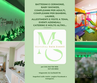 Sala eventi, sala feste, ludoteca