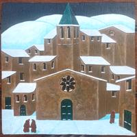 Dipinto paesaggio Naif