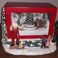 Carillo Babbo Natale paesaggio trenino