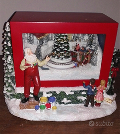 Carillo Babbo Natale paesaggio trenino