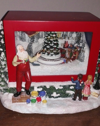 Carillo Babbo Natale paesaggio trenino