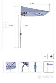 Ombrellone da giardino o terrazzo con base