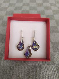 Parure orecchini/ciondolo in argento con Swarovski