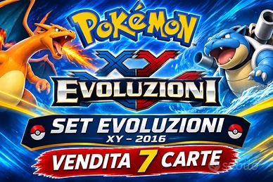 Lotto 7 Carte Pokémon XY Evoluzioni 2016