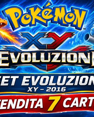 Lotto 7 Carte Pokémon XY Evoluzioni 2016