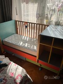 Letto per bambini con cassetti