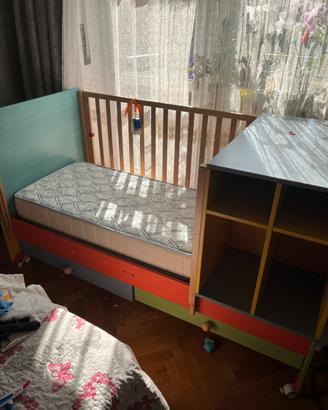 Letto per bambini con cassetti