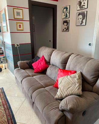 Divano 3 posti con meccanismo relax elettrico 