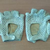 Guanti da guida in pelle e rete vintage