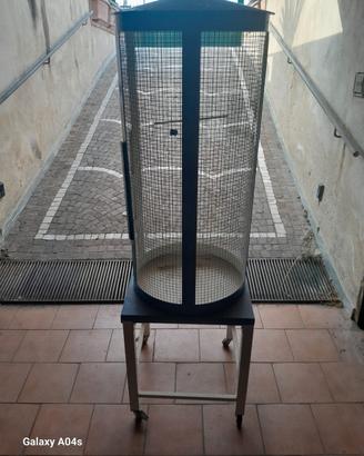 voliera con carrello