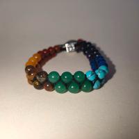 Bracciale 7 Pietre Chakra Cristallo Meditazione 