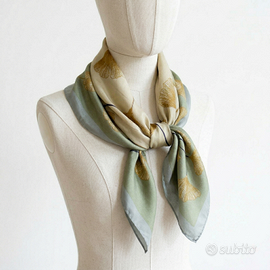 Foulard Seta 100% Sciarpa Fiocco Bohemien Elegante