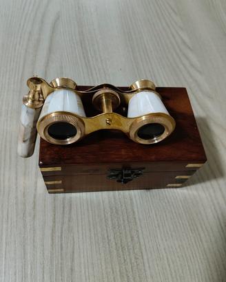 Binocolo da teatro ottone e madreperla