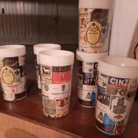 6 Bicchieri Pubblicitari CAMPARI Vintage