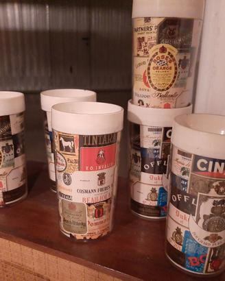 6 Bicchieri Pubblicitari CAMPARI Vintage