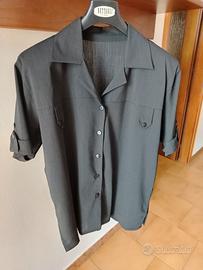 Camicia donna maniche corti nera taglie forti
