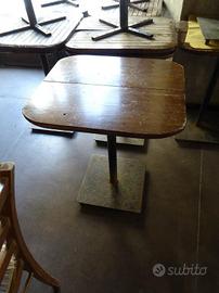 12 Tavolini bar legno massello e ferro, lotto