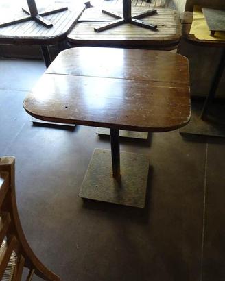 12 Tavolini bar legno massello e ferro, lotto