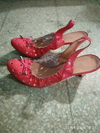 Scarpe aperte, colore fucsia 