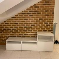 Mobile TV Ikea Bestå bianco con frontali SELSVIKEN