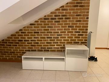 Mobile TV Ikea Bestå bianco con frontali SELSVIKEN