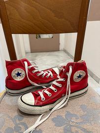 Converse Rosse Alte n. 38 - Integre e Originali