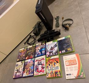 Xbox 360 Elite + Kinect + 9 giochi + Xbox live 3m