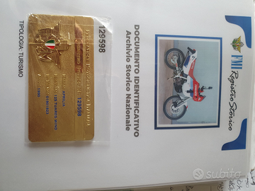Aprilia tuareg wind 125 del 1990 fmi targa oro