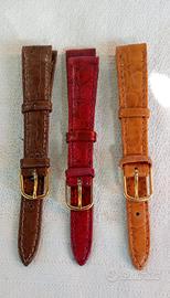 3 cinturini orologi vera pelle 