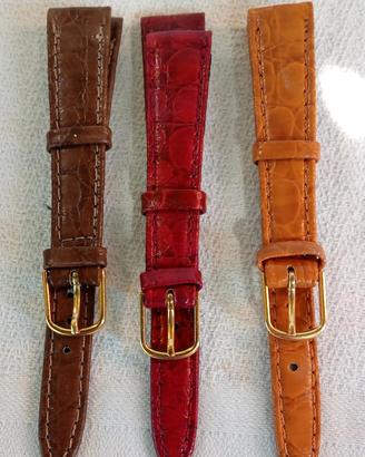 3 cinturini orologi vera pelle 