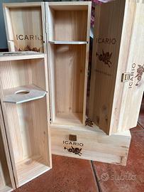 4 scatole legno Vuote! Porta bottiglie o altro uso