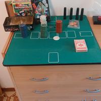 Cofanetto con tavolino portatile texas hold