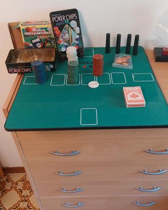 Cofanetto con tavolino portatile texas hold