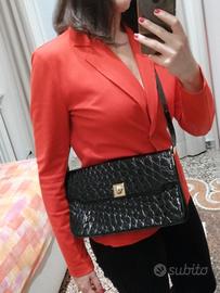 borsa vintage vero coccodrillo nero