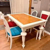 Tavolo legno con 4 sedie