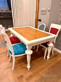 Tavolo legno con 4 sedie