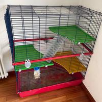 gabbia grande  per conigli nani 3 piani