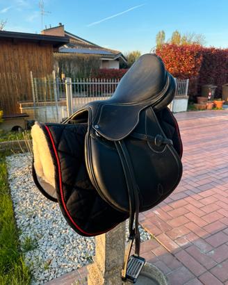 Sella in pelle Acavallo + accessori