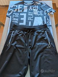 completo sportivo estivo uomo ICE play XXL b&w 
