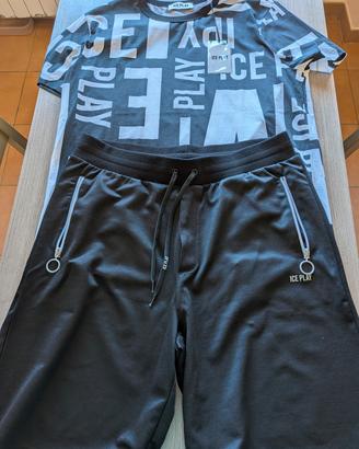 completo sportivo estivo uomo ICE play XXL b&w 